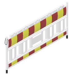  Mobile Absturzsicherung Schake-Euro2-Schrankenzaun 
Typ Nox weiß, ohne Lampenadapter, Folie Typ 1, rot / gelb 12449893