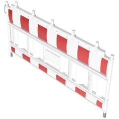  Mobile Absturzsicherung Schake-Euro2-Schrankenzaun
Typ Nox light weiß, mit vorm. Lampenadapter, Folie Typ 1, rot / weiß 12449889