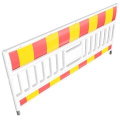  Mobile Absturzsicherung Schake-Euro3 Schrankenzaun Typ Ultra, 2,00m, ohne Lampenadapter, mit Folie Typ 3, rot / gelb 12449916