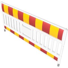  Mobile Absturzsicherung Schake-Euro3 Schrankenzaun Typ Ultra, 2,00m, ohne Lampenadapter, mit Folie Typ 3, rot / gelb 12449916