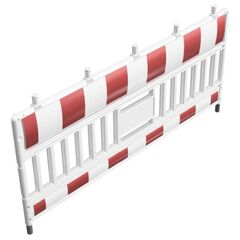  TL-Absperrschrankengitter Schake-Euro3 Schrankenzaun Typ Ultra, 2,00m, mit vorm. Lampenadapter, mit Folie Typ 1, rot / weiß 12449922