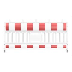  TL-Absperrschrankengitter Schake-Euro3 Schrankenzaun Typ Ultra, 2,00m, mit vorm. Lampenadapter, mit Folie Typ 1, rot / weiß 12449922