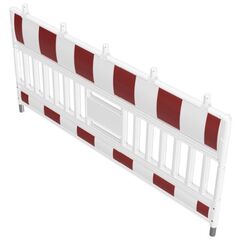  TL-Absperrschrankengitter Schake-Euro3 Schrankenzaun Typ Ultra, 2,00m, mit vorm. Lampenadapter, mit Folie Typ 1, rot / weiß 12449922