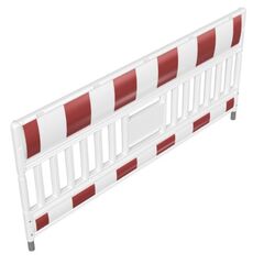  Mobile Absturzsicherung Schake-Euro3 Schrankenzaun Typ Ultra, 2,00m, ohne Lampenadapter, mit Folie Typ 1, rot / weiß 12449919