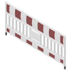  Mobile Absturzsicherung Schake-Euro3 Schrankenzaun Typ Ultra, 2,00m, ohne Lampenadapter, mit Folie Typ 1, rot / weiß 12449919