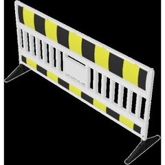  Verkehrssicherung Schachtschutzgitter Schake Euro-3-Schrankenzaun Typ Ultra, mit Folie Typ RA1/A, schwarz / gelb 12450237