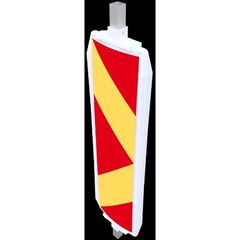  Verkehrssicherung Baken Schake Kunststoffbake Typ 40A, Folie Typ 2, pfeilförmig, rot/gelb, beids. R/L 12449952