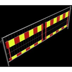  Mobile Absturzsicherung Schake Bau-Schrankenzaun, Folientyp RA2/C, rot / gelb 12449873