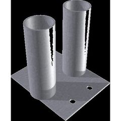  Mobilzaunzubehör Schake Bodenplatte zum Verbinden von 2 Bauzäunen 12450351