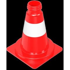  Verkehrssicherung Leitkegel Schake Leitkegel tagesleuchtend, rot / weiß, Höhe: 200 mm 12450206