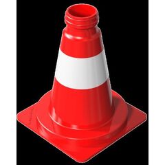  Verkehrssicherung Leitkegel Schake Leitkegel tagesleuchtend, rot / weiß, Höhe: 200 mm 12450206