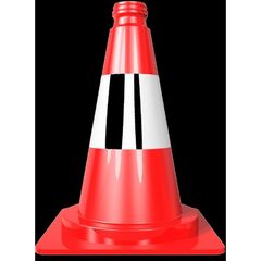  Verkehrssicherung Leitkegel Schake Leitkegel tagesleuchtend, rot / weiß, Höhe: 320 mm 12450212