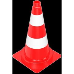  Verkehrssicherung Leitkegel Schake Leitkegel tagesleuchtend, rot / weiß, Höhe: 500 mm 12450208