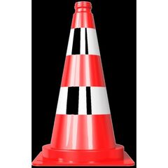  Verkehrssicherung Leitkegel Schake Leitkegel tagesleuchtend, rot / weiß, Höhe: 500 mm 12450208