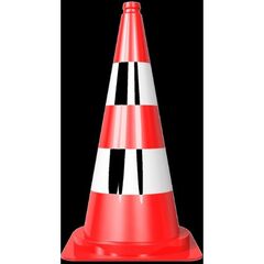  Verkehrssicherung Leitkegel Schake Leitkegel tagesleuchtend, rot / weiß, Höhe: 750 mm 12450213