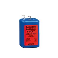  Absperrtechnik Wemas Batterie | Zink/Kohle Blau | 4R25 6 Volt | Energiequelle für Baustellenzubehör 12451653