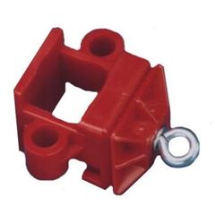  Schilderbefestigungen Wemas Klemmschelle Typ K2 - rot - mit Ösen für Rohre 40x40 mm und Ø42 mm 12451647
