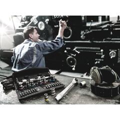  Die Zyklop Metal Knarren Push, 3/8" 8100 SB 7 Zyklop Metal-Knarrensatz, Durchsteckvierkant, 3/8"-Antrieb, metrisch, 29-teilig 12453593