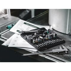  Knarren Wera 8100 SA 7 Zyklop Metal-Knarrensatz, Durchsteckvierkant, 1/4"-Antrieb, metrisch, 28-teilig 12451902