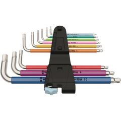  Winkelschlüssel für Innensechskantschrauben 3950/9 Hex-Plus Multicolour Stainless 1 Winkelschlüsselsatz, metrisch, Edelstahl, 9-teilig 12452762