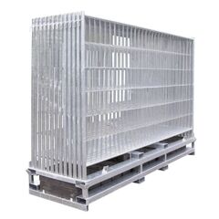  Lager und Transportgestelle müba-Bauzaunfußpalette zur Aufnahme von 26 Bauzaunfüßen passend zu Art.-Nr.15170, Länge 3,60 m, Breite 1,06 m, verzinkt 12444483