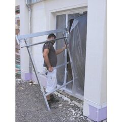  Kurbelbock müba-Kurbel-Gerüstbock, 1,50 m breit, Höhenverstellbar von 1,70 - 3,00 m, Tragfähigkeit 1500kg, mit abnehmbaren Füßen 12444276