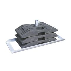  Fußplattenträger müba-Fußplattenträger für bis zu 4 Fussplatten, einfache Ausführung 12444566