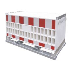  Kunststoff-Schrankenzäune müba-Kunststoff-Schrankenzaun, Länge 2,40 m, Höhe 1,00 m mit Folie RA 1/A 12444579