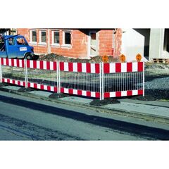  Schrankenzäune müba-Schrankenzaun, Länge 2,40 m,  Höhe 1,00 m mit Folie RA 1/A, Stahl verzinkt 12444588