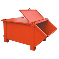  Abfallcontainer müba-Abfall-Container mit schräger Schütte, Inhalt 1000 Liter, Tragfähigkeit 1500kg, Auflast 4500kg, Maße 1,60x1,20x0,80m, lackiert 12444632