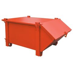  Abfallcontainer müba-Abfall-Container mit schräger Schütte, Inhalt 1000 Liter, Tragfähigkeit 1500kg, Auflast 4500kg, Maße 1,60x1,20x0,80m, lackiert 12444632