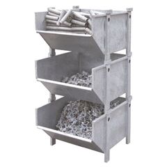  Materialbox müba-Materialbox verzinkt, mit schräger Schütte und Wasserablauflöchern, Inhalt 350 Liter 12444638