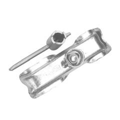  Bauzäune und Zubehör Weiteres Zubehör müba-Hochsicherheitsbauzaunklemme mit Diebstahlsicherung, Montage nur mit Spezialschlüssel, verzinkt (Abgabe zu 20 Stück im Karton) 12444514