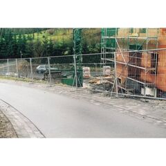  Bauzaun Typ B müba-Mobilzaun Typ B, Länge 3,50 m, Höhe 2,00 m, mit angeschweißten Haken und Ösen, Maschenweite 105 x 290 mm, verzinkt 12444484