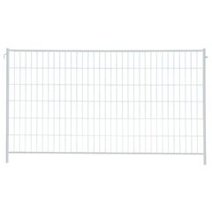  Bauzaun Typ B müba-Mobilzaun Typ B, Länge 3,50 m, Höhe 2,00 m, mit angeschweißten Haken und Ösen, Maschenweite 105 x 290 mm, verzinkt 12444484