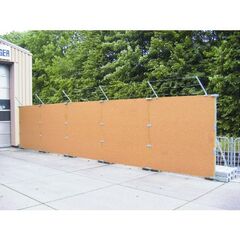  Holzbauzaun müba-Holzbauzaun aus speziell gepresster Spanplatte, Länge 2,17 m, Höhe 2,04 m, Stärke 20 mm 12445023