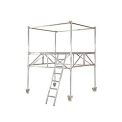  Alu-Rollbock müba-Alu-Rollbock inkl. Leiter, Arbeitshöhe bis 3,75 m, Plattformhöhe verstellbar von 0,45 - 1,75 m, Standfläche 1,80 x 2,05 m, Belastung 1,5 kN/m², A 12444774