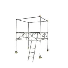  Alu-Rollbock müba-Alu-Rollbock inkl. Leiter, Arbeitshöhe bis 3,75 m, Plattformhöhe verstellbar von 0,45 - 1,75 m, Standfläche 1,80 x 2,05 m, Belastung 1,5 kN/m², A 12444774