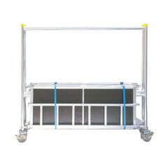  Alu-Rollbock müba-Alu-Rollbock inkl. Leiter, Arbeitshöhe bis 3,75 m, Plattformhöhe verstellbar von 0,45 - 1,75 m, Standfläche 1,80 x 2,05 m, Belastung 1,5 kN/m², A 12444774