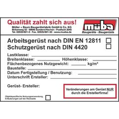  Gerüstzubehör FIX 120 müba-Einlageblätter (100 Stk.) 12444404