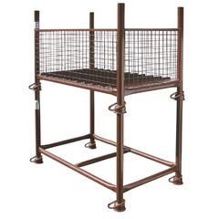  Gitterbox-Paletten müba-Gitterboxpalette, passend für Stapelpalette 1,30x0,70x0,70m, Füllhöhe 50cm, Tragfähigkeit 1500kg, lackiert 12444619