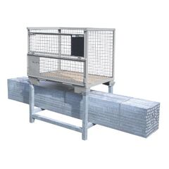  Schwerlastpaletten müba-Schwerlastpalette, lichtes Maß zwischen den Holmen 1,08x0,68m, Füllhöhe 53 cm, Tragfähigkeit 2000kg, verzinkt 12444603