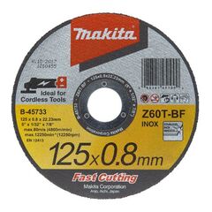  Trennscheiben 115 / 125 / 150 mm Edelstahl Makita Trennscheibe 125 x 0,8 mm, INOX 12425810