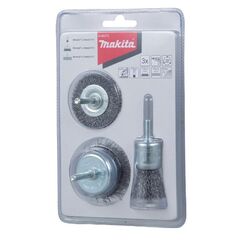  Rundbürsten mit Rundschaft Makita Rundbürsten-Set 3-tlg. Stahl 12426002