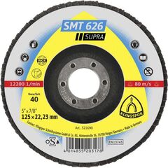  SMT 626 Schleifmopteller Klingspor SMT 626 Schleifmopteller 125 x 22,23 mm Korn 120 gewölbt 12458024