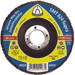  SMT 624 Schleifmopteller gewölbt SMT 624 Schleifmopteller 125 x 22,23 mm Korn 60 gewölbt 12457687