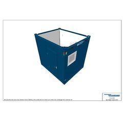  Containex Sanitärcontainer Containex 10' WC-CONTAINER barrierefrei "zertifiziert nach DIN 18040-1:2010-10" - blau 1238783