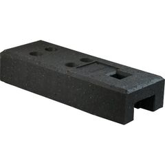  Mobilzaunfüße Schake Bauzaunfuß aus Kunststoffrecycling, 685x135x250 mm mit 4 Löchern (Ø 42 mm) und 1x 60x60 mm 12450339