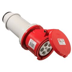 Stecker und Kupplungen as-Schwabe CEE-Kupplung 400V/63A, rot, 5-polig, mit Klappdeckel 12362086