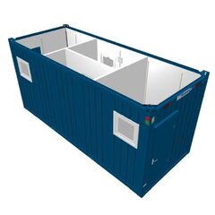  Büro- /Mannschaftscontainer mit Sanitärabteil Containex 20' CONTAINER Schwarz/Weiß 1238752